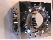 SS304 CNC Precision Machined Components CF50 6 Way Cross Vacuum Square